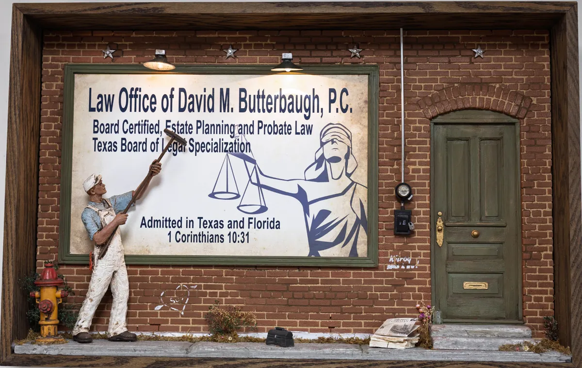 Framed Law Office of David M. Butterbaugh, P.C. sign artwork